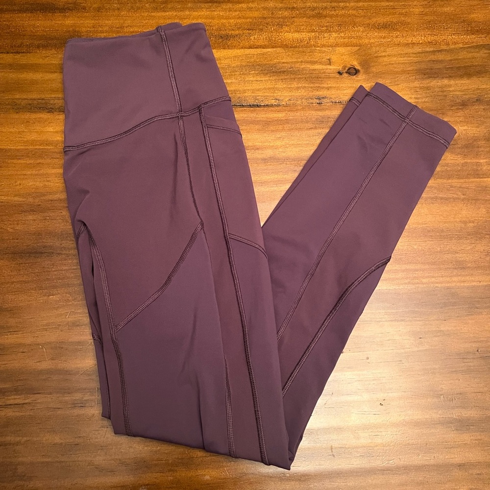 Lululemon Full Length Leggings Sz 8 Dark Plum